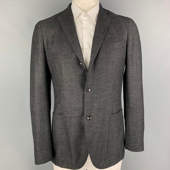 BOGLIOLI Size M Grey Charcoal Wool Blend Single Breasted Sport Coat - Picture 1 of 6
